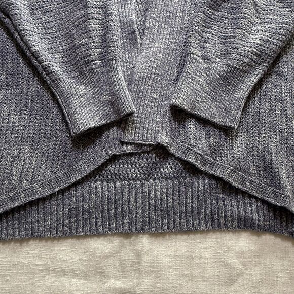 Banana Republic Women's Open Cardigan Sweater Blue Size Large 3/4 Length Sleeve - Picture 7 of 7